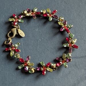 Sorrelli Red Apple Floral Bracelet